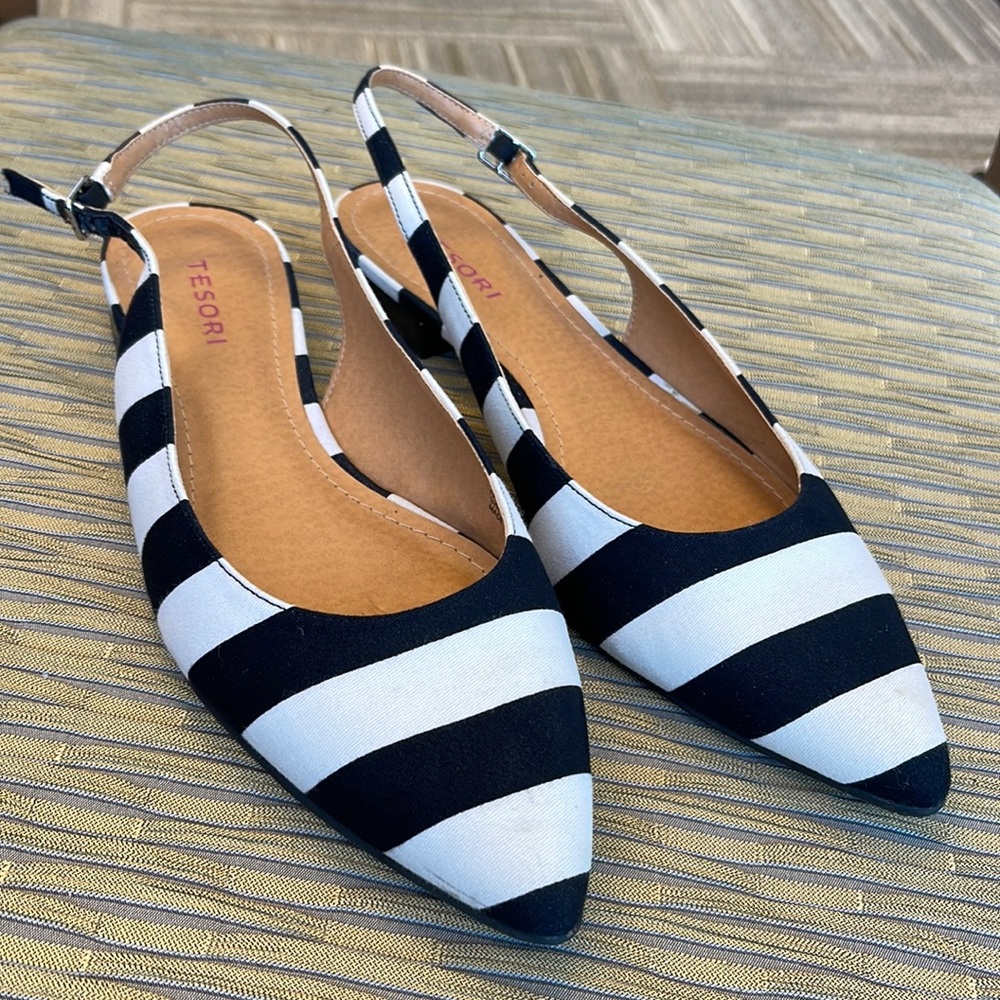 Tesoro fabric sling backs